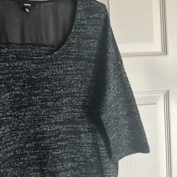 Mossimo mixed material knit top size XL - Picture 5 of 9